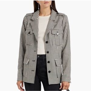 Black and white blazer